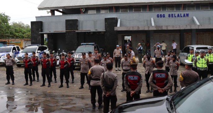 Sebanyak 70 Personil Polres Lambar Siap Amankan Pelantikan Peratin di Kabupaten Pesisir Barat