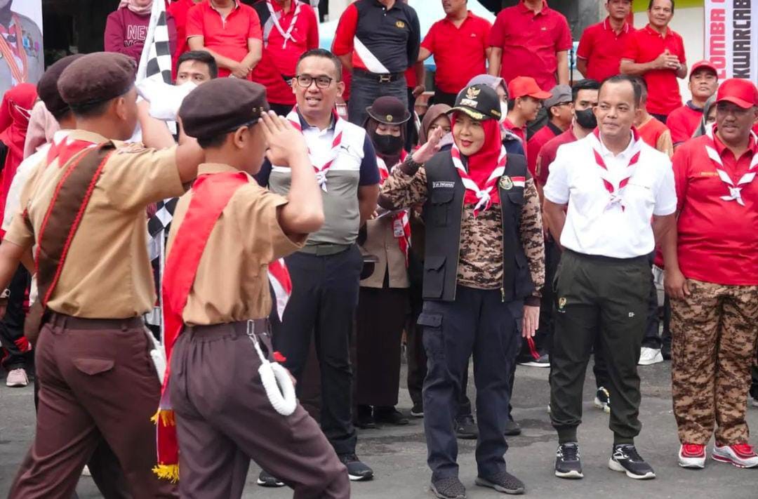 Sambut HUT ke-341 Kota Bandar Lampung, Ribuan Peserta Antusias Ikuti Lomba Gerak Jalan