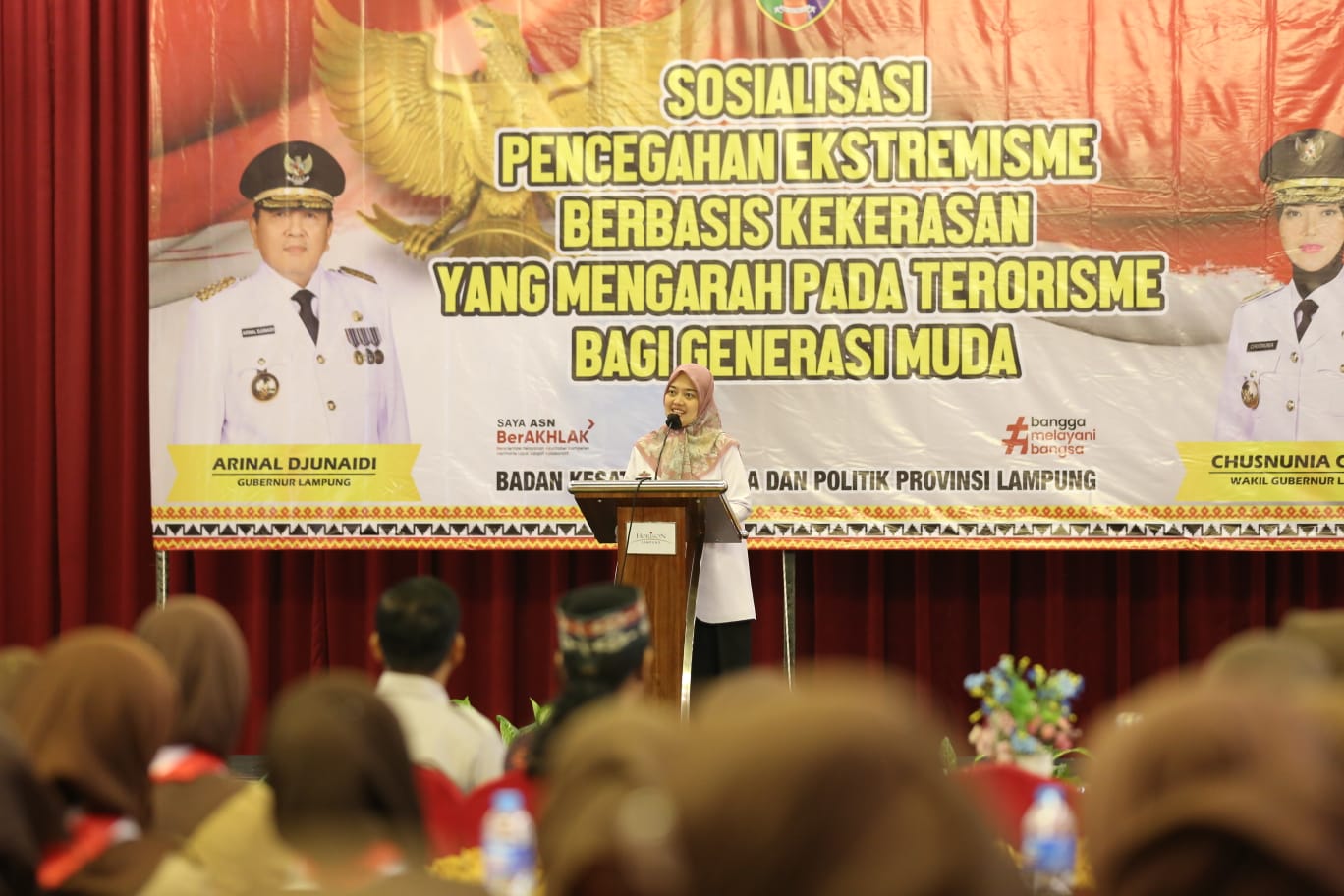 Wagub Chusnunia Buka Sosialisasi Pencegahan Ekstremisme yang Diikuti Anggota dan Pengurus Kwarda Gerakan Pramuka Provinsi Lampung
