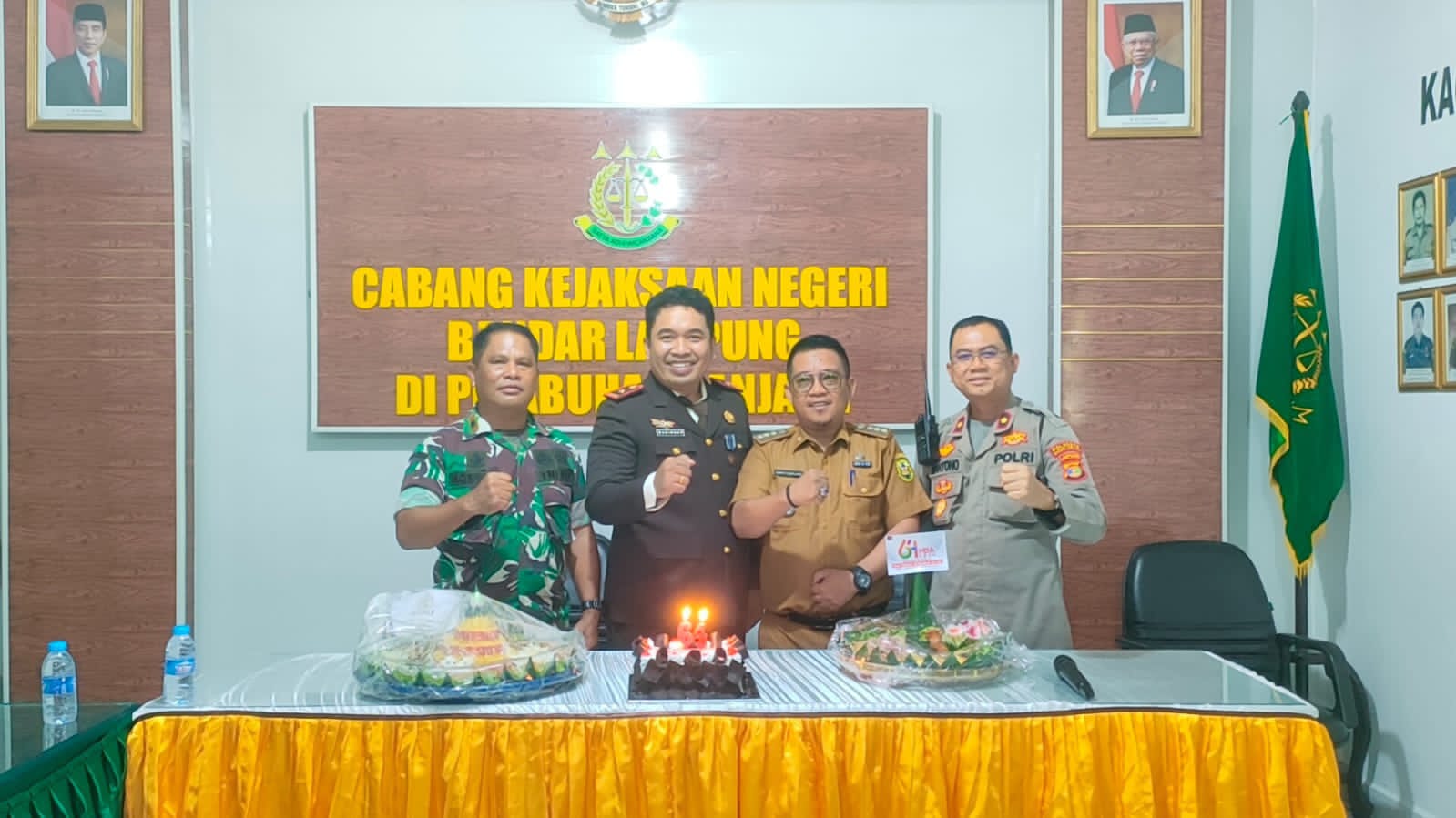 Danramil dan Forkopimcam Panjang Beri Kejutan di Hari Bakti Adhyaksa Ke-64
