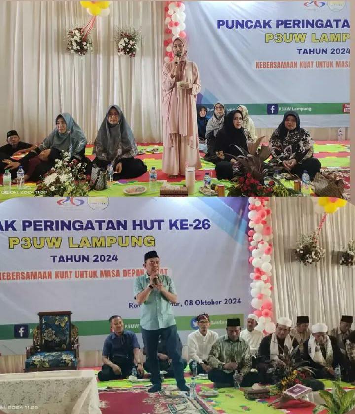 Calon Wakil Bupati Hankam Hasan Hadiri Puncak Peringatan HUT ke-26 P3UW Lampung