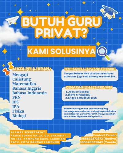 Kader Surau Unila Buka Layanan Les Privat: Dari Mengaji hingga Mata Pelajaran Sekolah