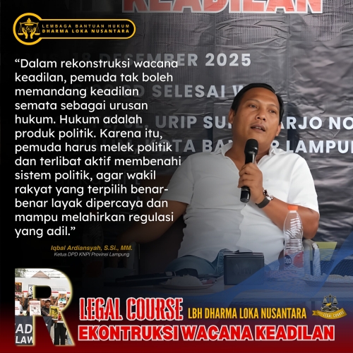 Iqbal Ardiansyah: Rekonstruksi Wacana Keadilan Adalah Tugas Sejarah Pemuda