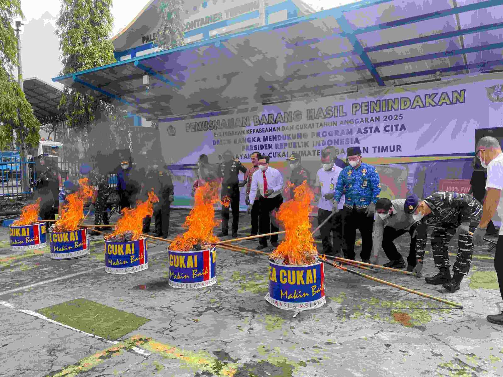 Gempur Rokok Ilegal, Kanwil Bea Cukai Sumbagtim Gagalkan Kerugian Negara Miliaran Rupiah